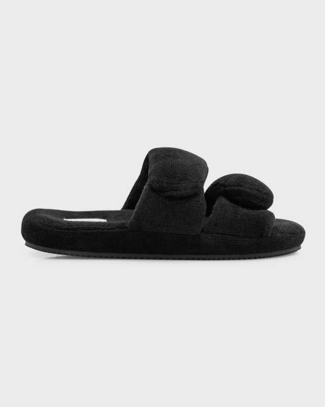 Val Double-Strap Faux Fur Slid